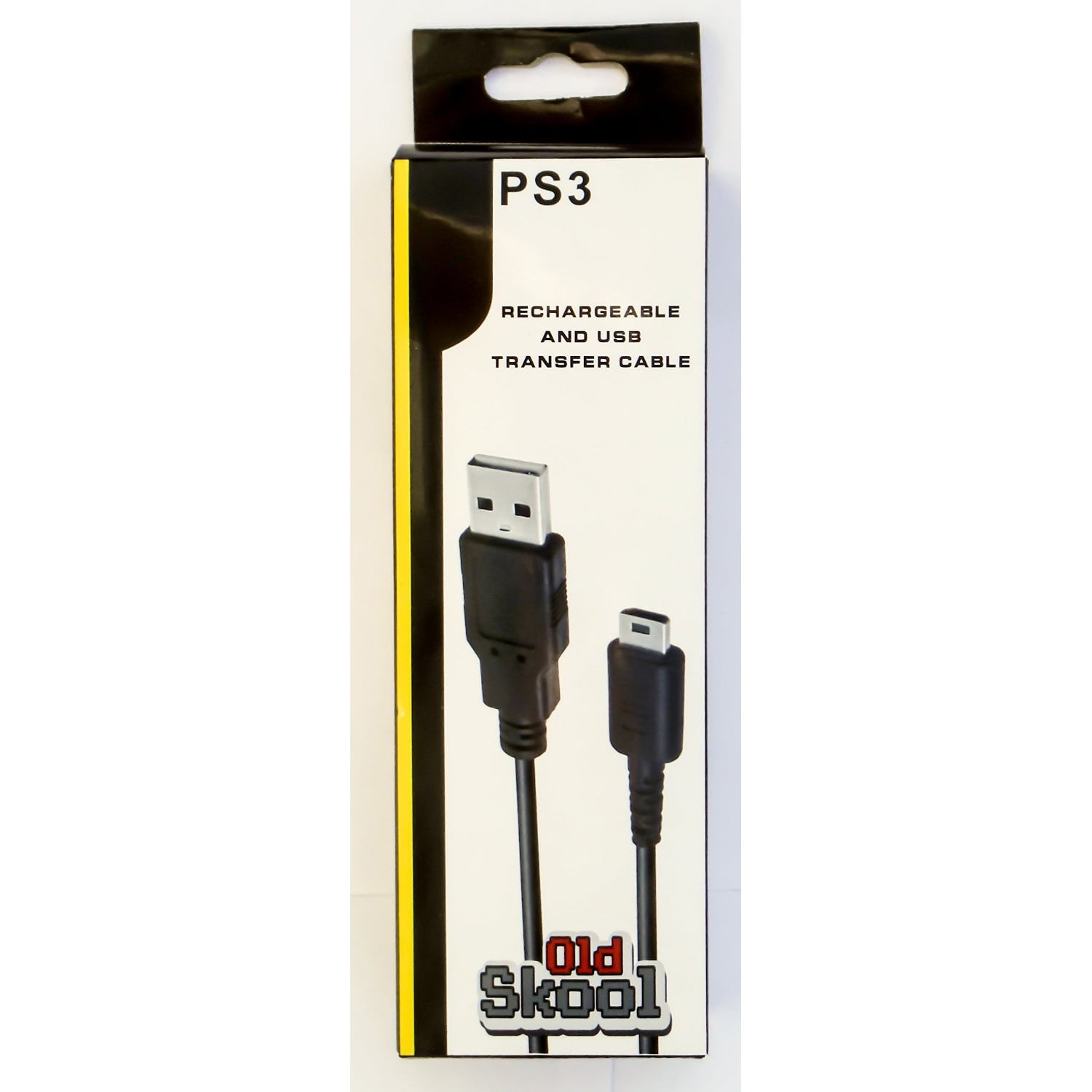 Old Skool PS3 Controller Charge Cable Black