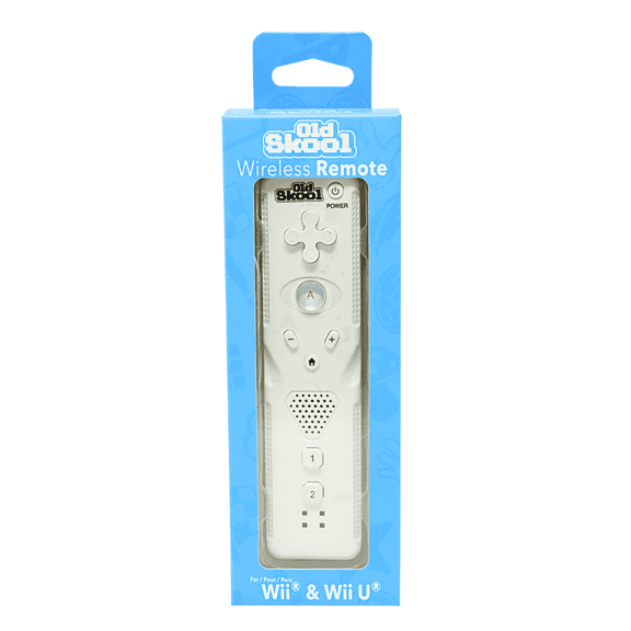 Old Skool WIRELESS REMOTE FOR WII & WII U - White