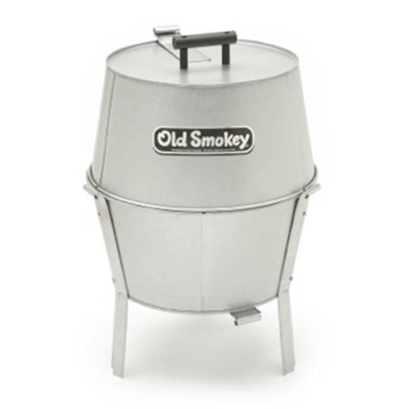 Old Smokey 14'' Silver Aluminized Steel Charcoal Grill