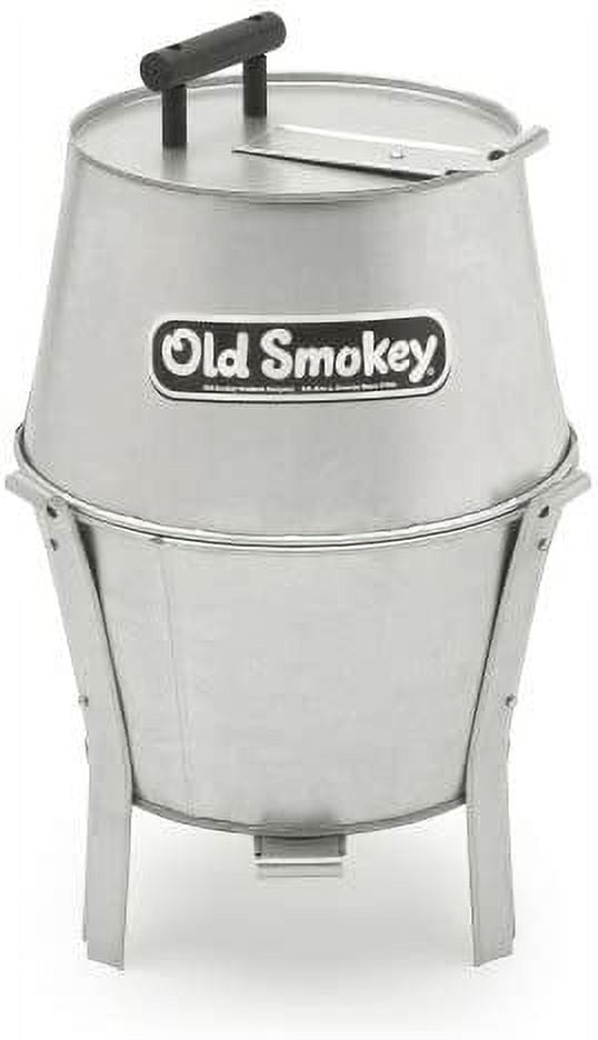 Old Smokey 14'' Silver Aluminized Steel Charcoal Grill