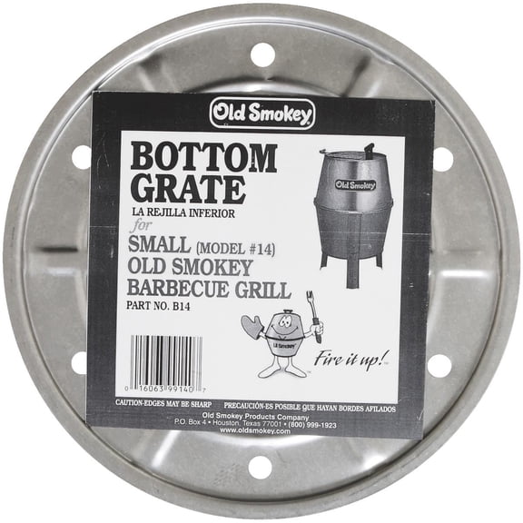 Old Smokey Charcoal Grill Bottom Grate - Steel - 1 Piece, 13 in. x 13 in.