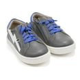 thumbnail image 1 of Old Soles Boys Bolty Runner Shoes, Grey \ Neon Blue,34 EU (2.5 US) M US, 1 of 7
