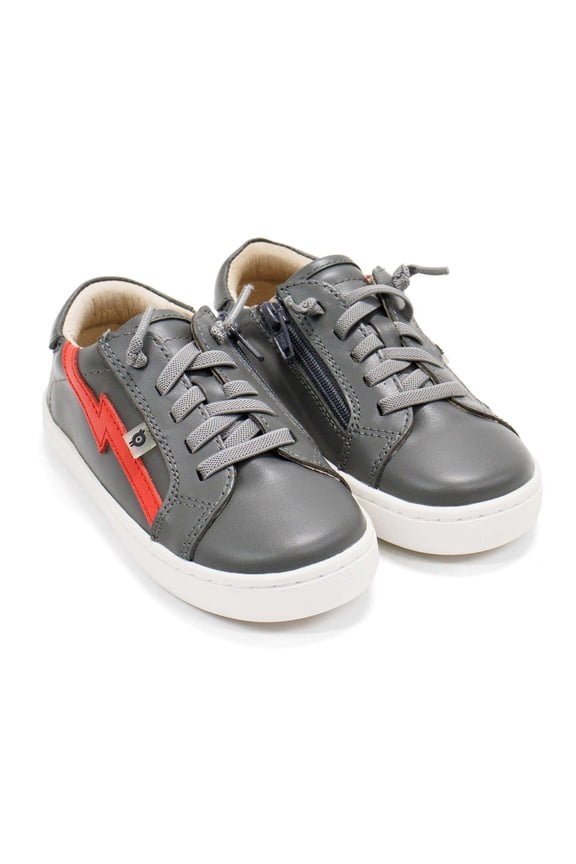 Girls Bolty Runner Shoes, Grey \ Bright Red,25 EU (9 US) M US