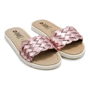 Old Soles Girls Puff Leather Slides, Pink Frost,36 EU 4 US M US