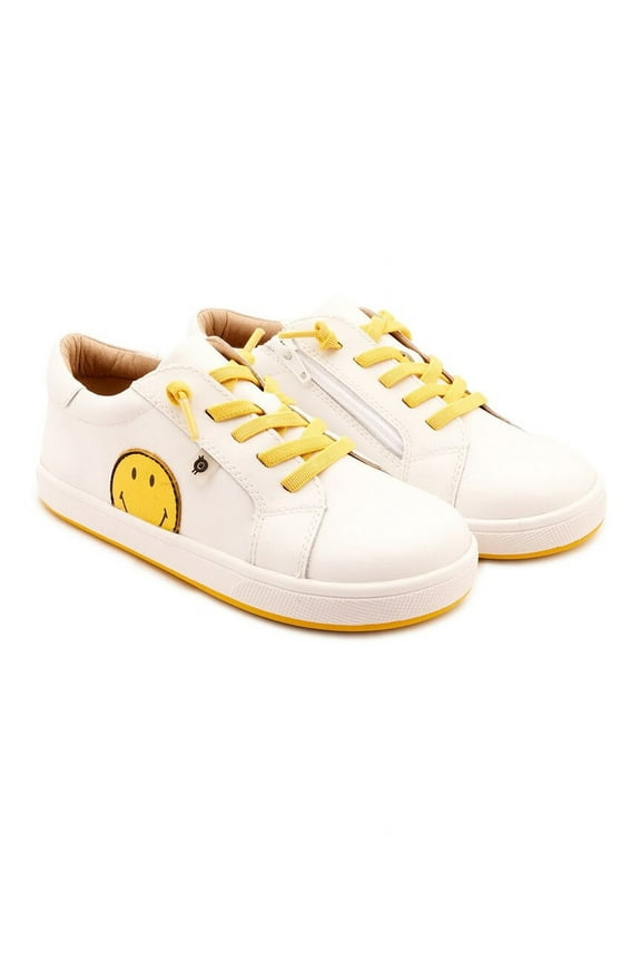 Smiley Jumpa Leather Sneaker, 31, White