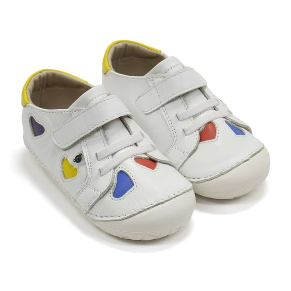 Old Soles Toddlers Hearty Pave Leather Sneakers, Snow \ Bright Red \ Neon Blue,20 EU (4 US) M US