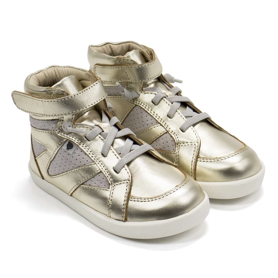 Old Soles Toddlers New Leader Fashion Sneakers, Gold \ Grey Suede,30 EU (13 US) M US