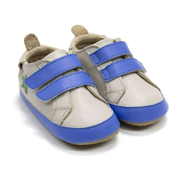 Old Soles Toddlers Star Markert Walker Sneakers, Gris \ Neon Blue,18 EU (2 US) M US