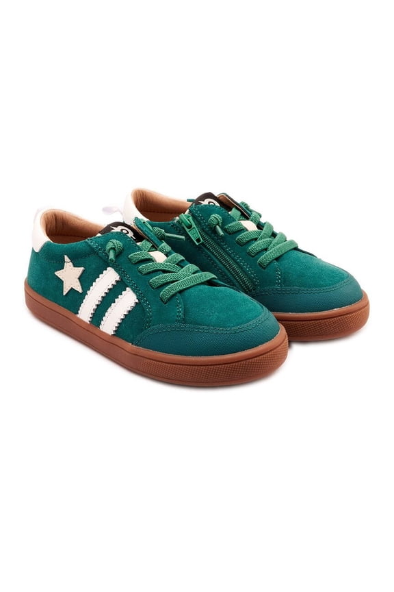 WOS Runner Leather & Suede Sneaker, 33, Green