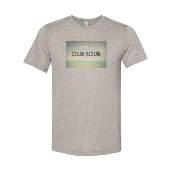 "Old Soul, Old Soul Shirt, Unisex T, Sublimation Tee, Vintage Shirt, Distressed, Gift For Her, Trendy Tees, Old Soul Tee, Gift For Him, Humor, Heather Stone, 2XL"