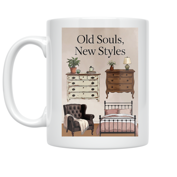 Old Souls New Styles Cottage Fashion - Tea Lover - 11 oz Ceramic Coffee Mug