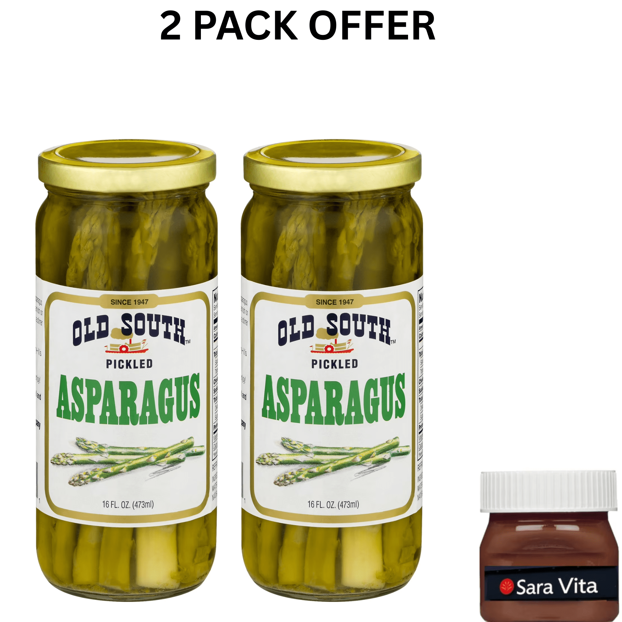Old South Apparel Pickled Asparagus Spears, Shelf-Stable, 16 oz Jar