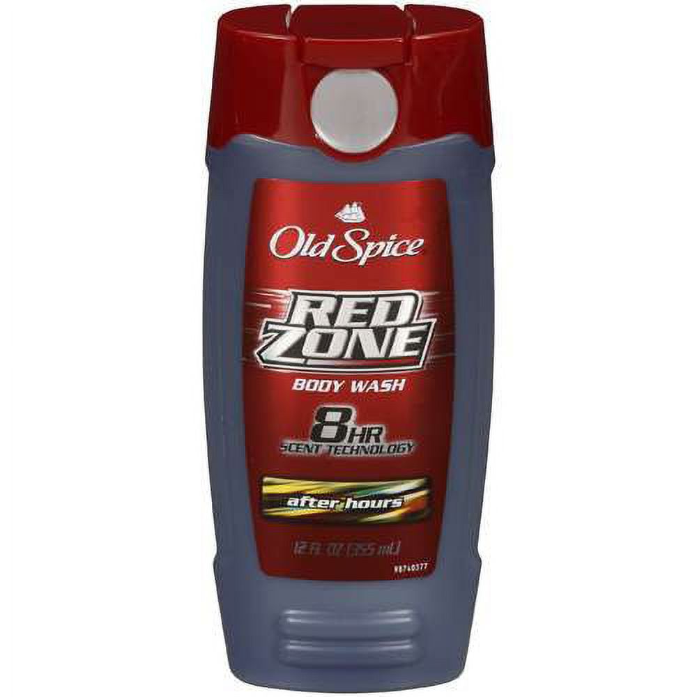 Old Spice 8 Hour Scent After Hours Red Zone Body Wash, 12 fl oz