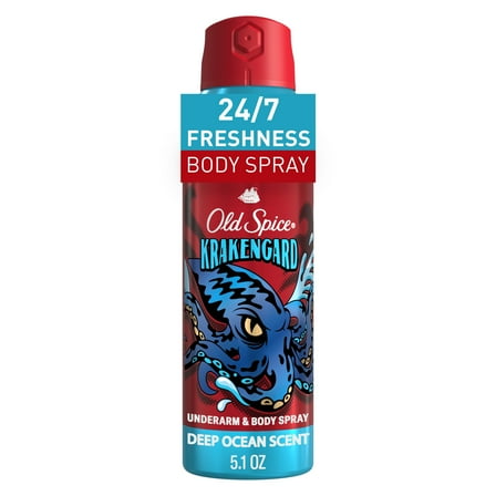 Old Spice Aluminum Free Body Spray for Men, Krakengard, 5.1 fl oz