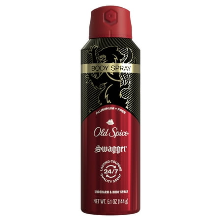 Old Spice Aluminum Free Body Spray for Men, Swagger, 5.1 oz