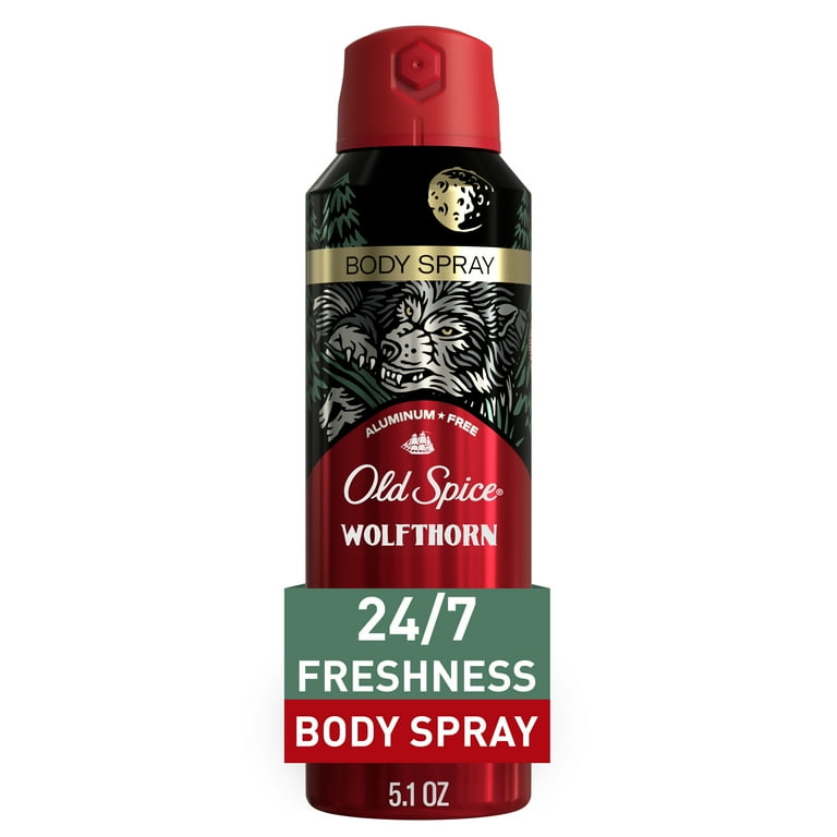 Old Spice Wolfthorn Body Spray, 5.1 oz, Long Lasting Freshness
