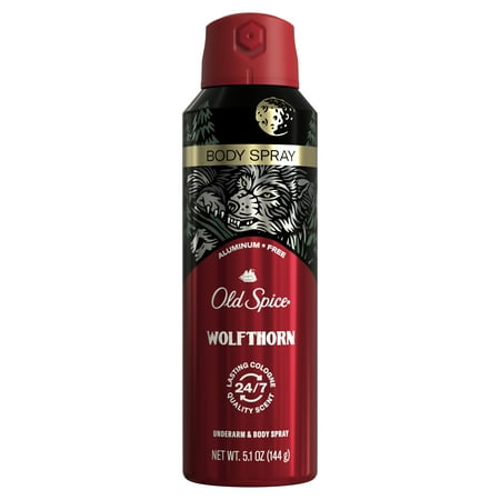 Old Spice Aluminum Free Body Spray for Men, Wolfthorn, 5.1 oz