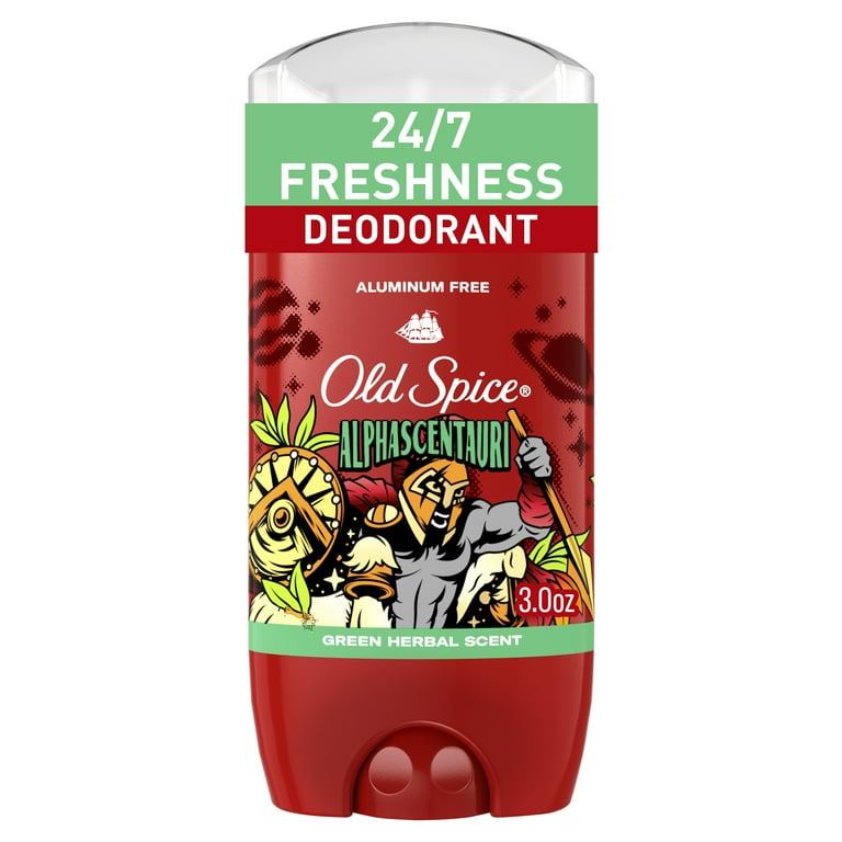 Old Spice Aluminum Free Deodorant for Men, Alphascentauri, Green