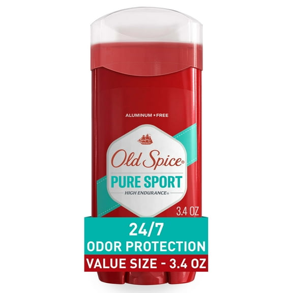 Old Spice Aluminum Free Men's Deodorant, High Endurance Pure Sport, 3.4 oz