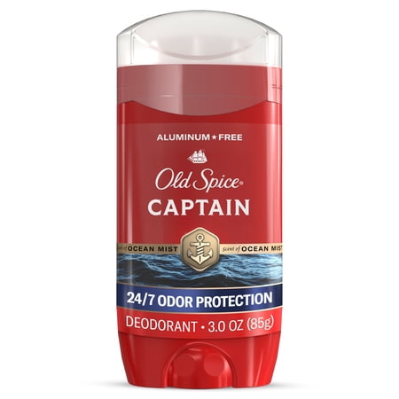Old Spice Deodorant for Men, Red Collection, Aluminum Free, Long-Lasting Fragrance, Captain Scent, 3.0 oz