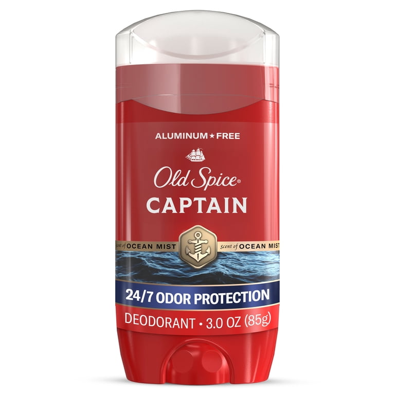 Old Spice Aluminum Free Men's Deodorant Captain Scent 3.0 oz