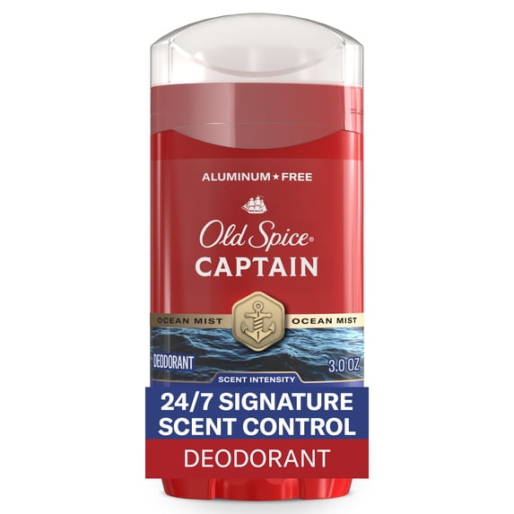 Old Spice Aluminum Free, Men's Deodorant Invisible Solid Stick, Captain Scent, 3.0 oz