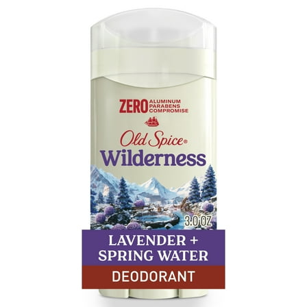 Old Spice Aluminum Free Men's Deodorant, Invisible Solid Stick, Wilderness with Lavender, 3oz