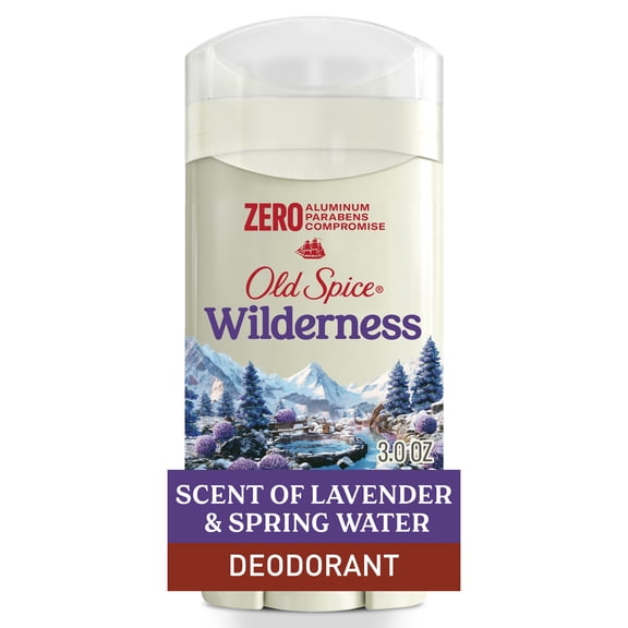 Old Spice Aluminum Free Men's Deodorant, Invisible Solid Stick, Wilderness with Lavender, 3 oz