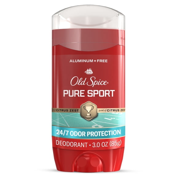 Old Spice Deodorant for Men, Aluminum Free, Pure Sport, 24/7 Odor Protection, 3.0 oz