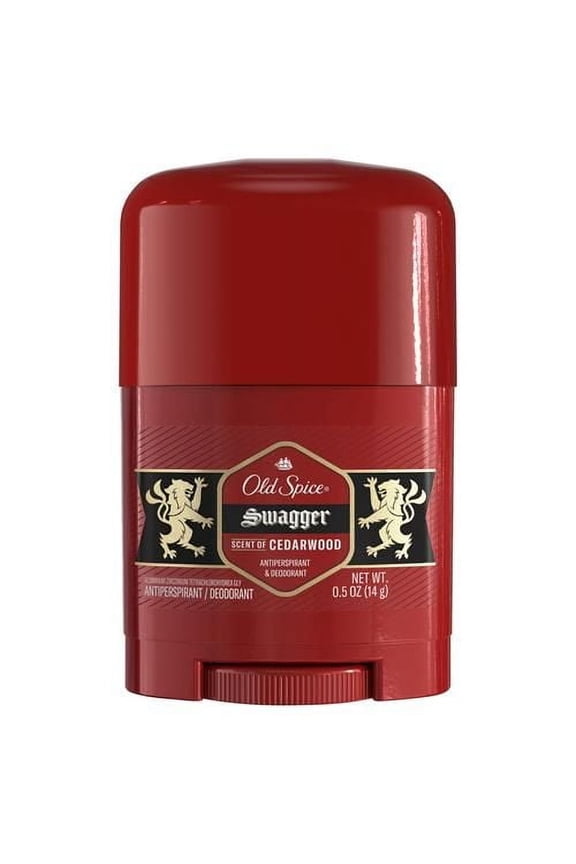 Antiperspirant And Deodorant For Men, 24/7 Lasting Protection, Invisible Solid, Red Collection, Swagger With Scent Of Cedarwood, Trial Size, 0.5 Oz - Pack of 2