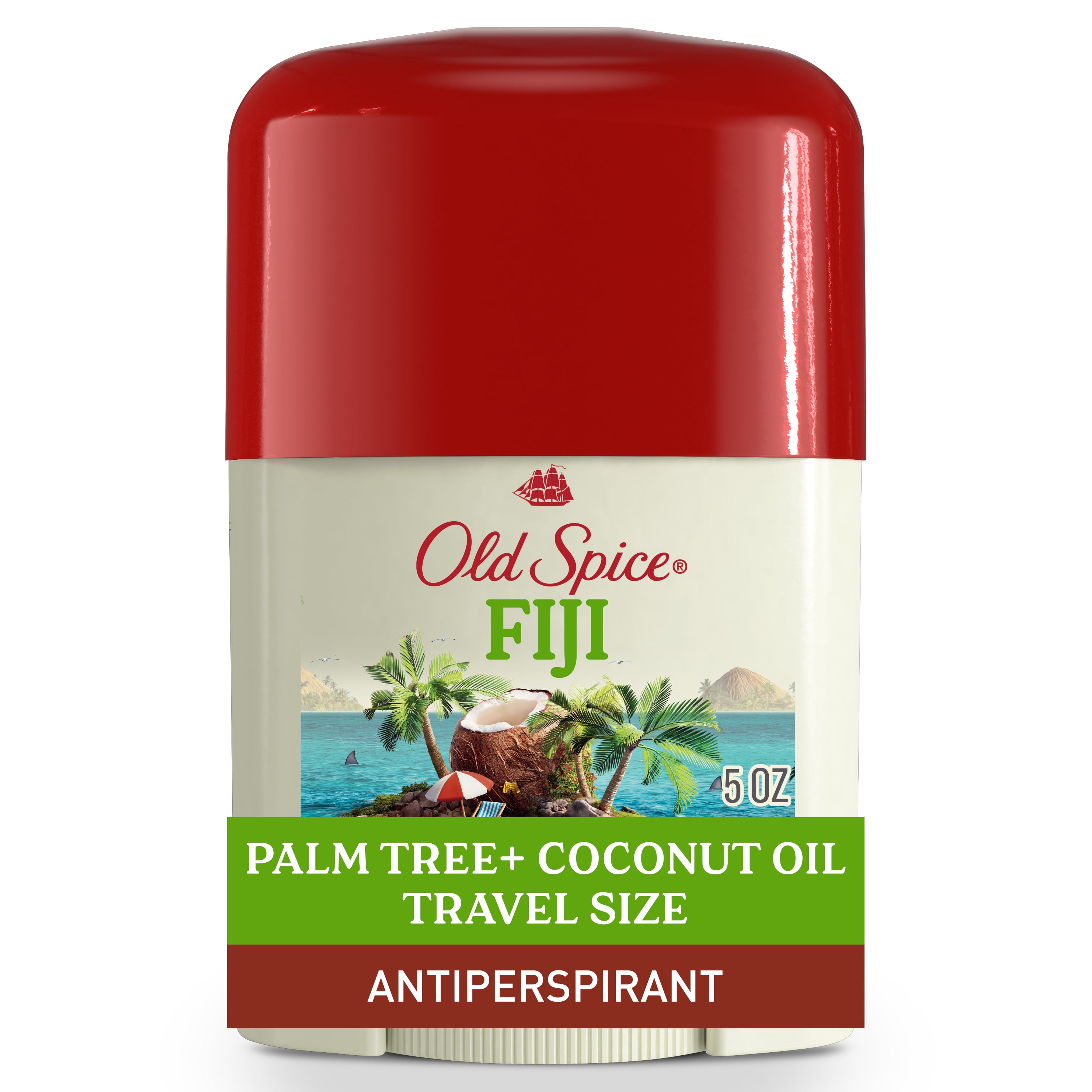 Old Spice Antiperspirant Deodorant for Men Fiji with Palm Tree, 24/7 Lasting Freshness, .5 oz Trial