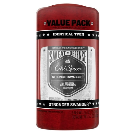 Old Spice Antiperspirant Deodorant for Men, Stronger Swagger Sweat Defense, 2.6 oz 2 Pack