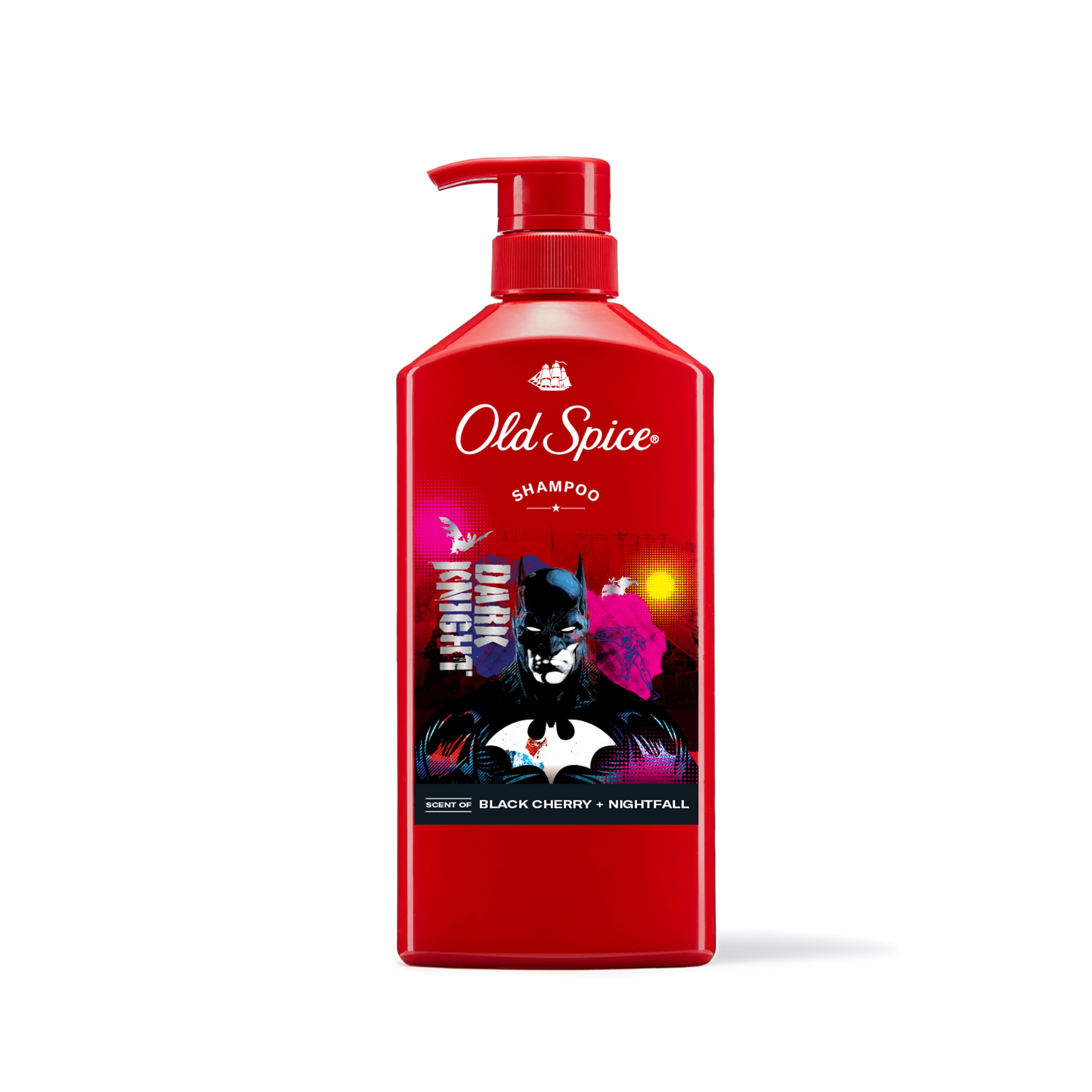Old Spice Mens Shampoo x Batman, DC Comic Collaboration, Black Cherry and Nightfall, 21.9 fl oz