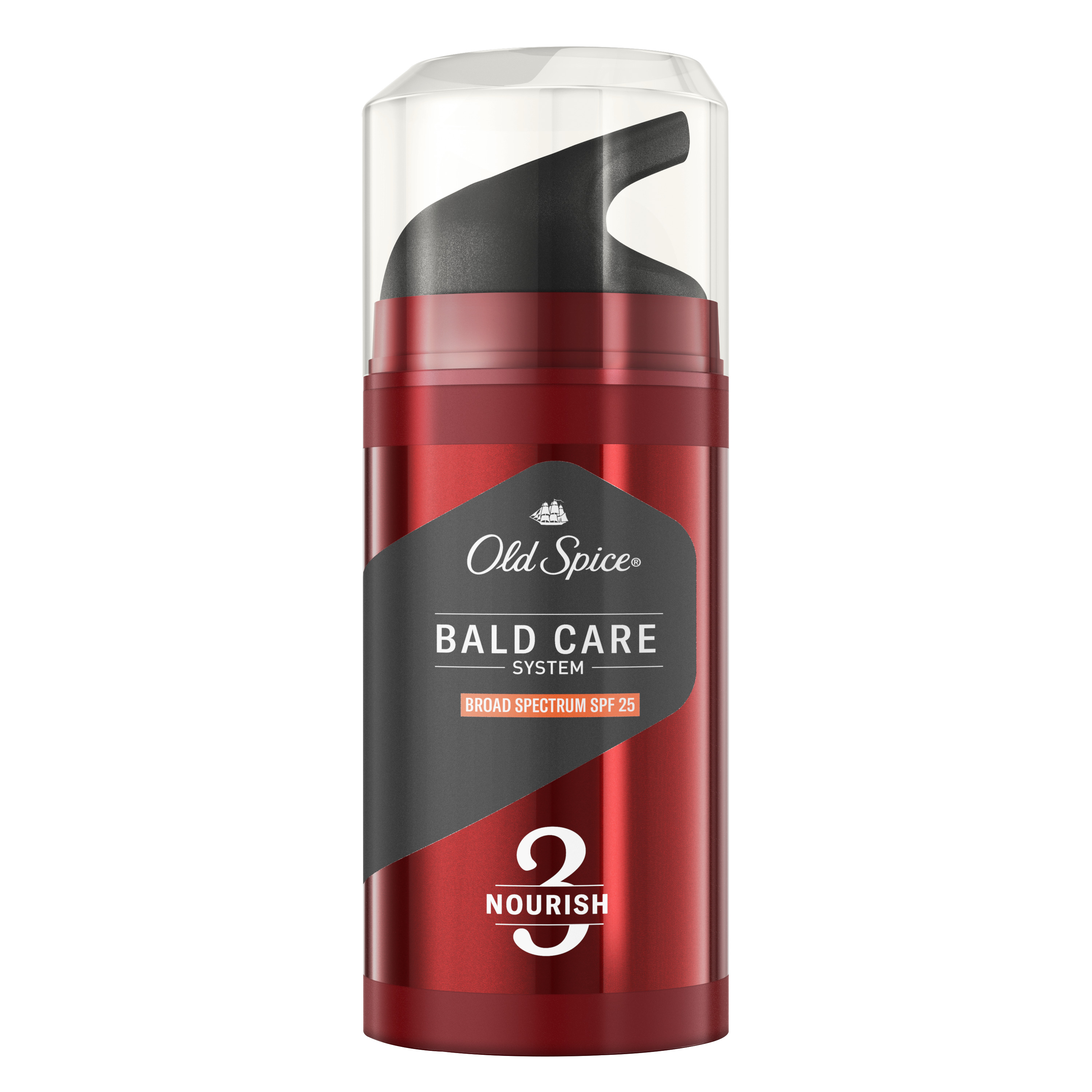 Old Spice Bald Care System Scalp Moisturizer with Sunscreen – Broad Spectrum SPF 25 -- 3 Nourish, 3.4 fl oz - image 1 of 10