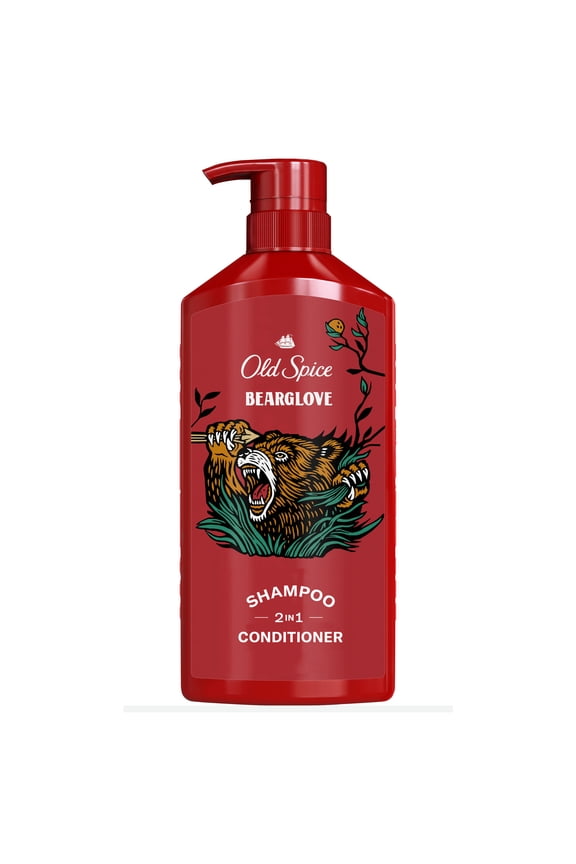 Bearglove 2 in 1 Shampoo and Conditioner for Men, Healthier, Fuller, More Moisturized Looking Hair, 21.9 fl oz
