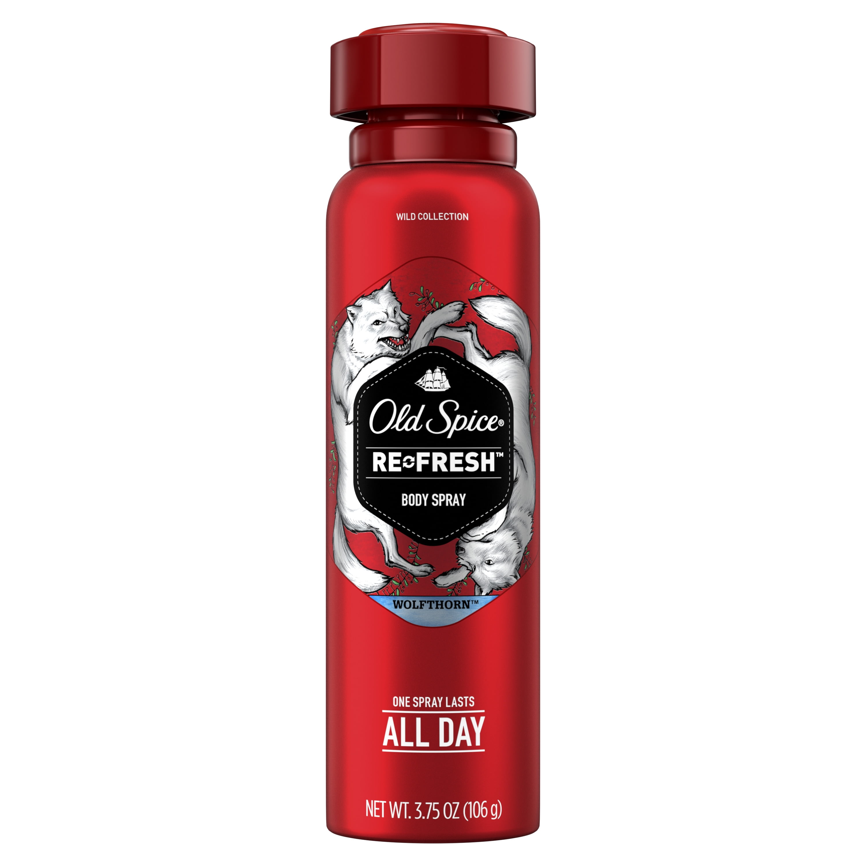 Old Spice Body Spray for Men Wild Wolfthorn Scent, 3.75 oz
