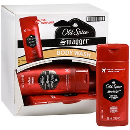 Old Spice Body Wash Swagger, Travel Size - 3oz Tray of 12