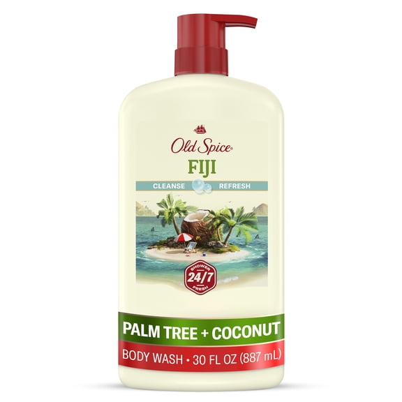 Old Spice Body Wash for Men, 24/7 Shower Fresh, Fiji-Palm Tree Coconut, 30 fl oz