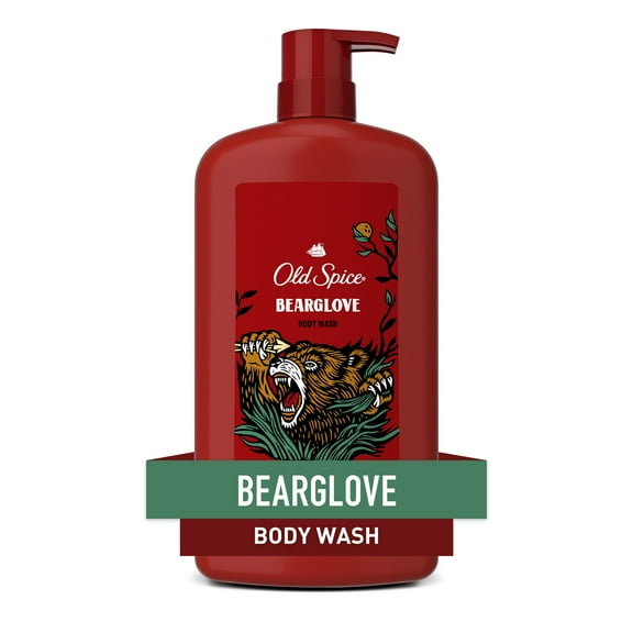Old Spice Body Wash for Men, Bearglove, Long Lasting Lather, 33.4 fl oz