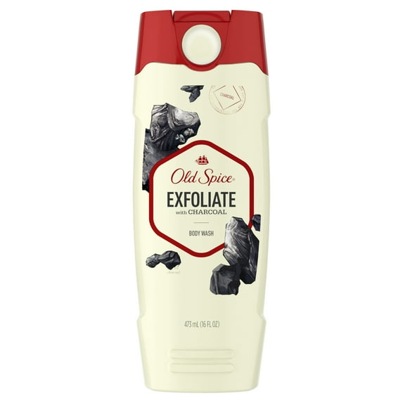 Old Spice Body Wash for Men Exfoliate with Charcoal Scent 16 Oz.