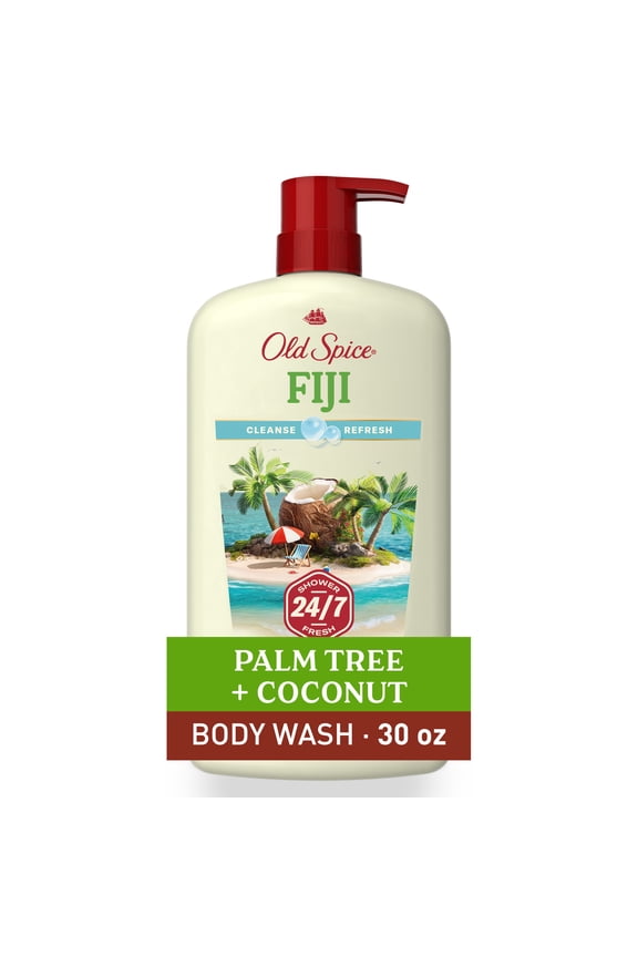 Body Wash for Men, Fiji with Palm Tree, 30 fl oz