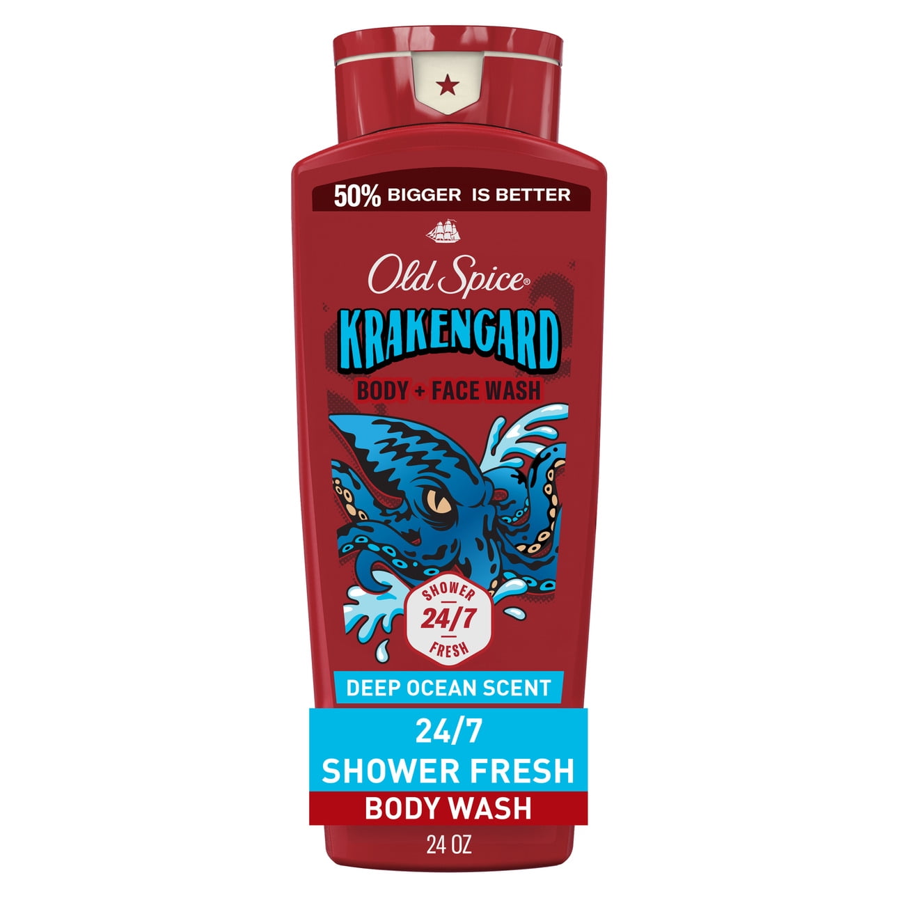 Old Spice Body Wash for Men, Krakengard, Long Lasting Lather, 21 fl oz