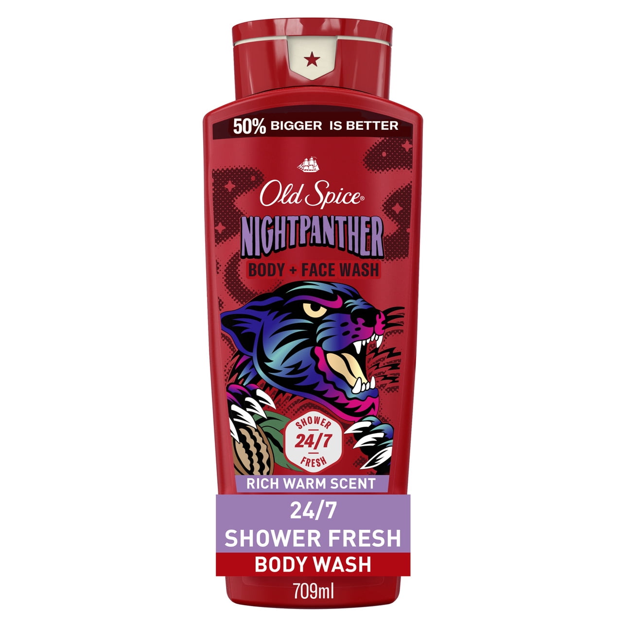 Old Spice Body Wash for Men, Night Panther, for All Skin Types, 24 fl oz