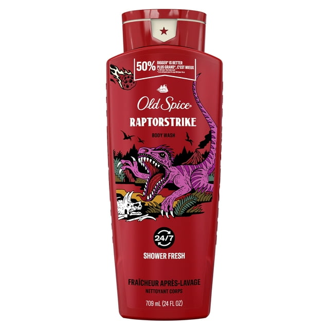 Old Spice Body Wash for Men, Raptorstrike, Long Lasting Lather, for All