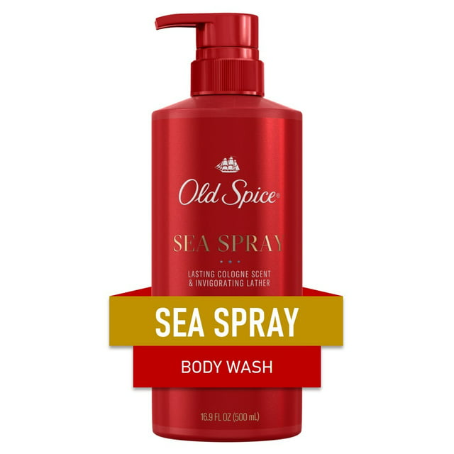 Old Spice Body Wash for Men, Sea Spray Cologne Scent, 16.9 fl oz