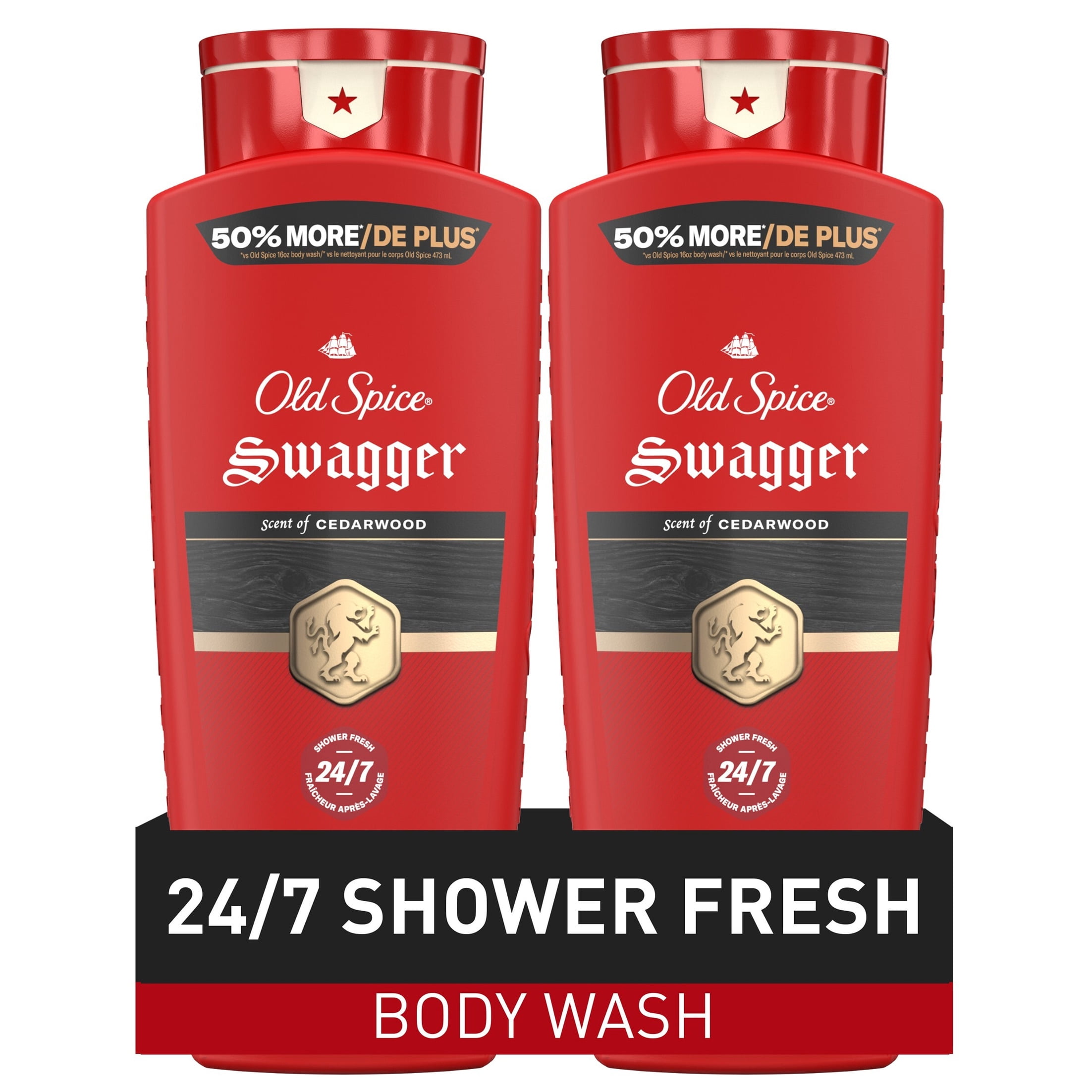 Old Spice Red Collection Swagger Scent Men's Body Wash, 24 fl oz, 2pk ...