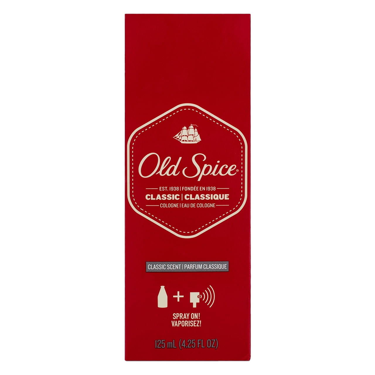 Old Spice Classic Cologne Spray 4.25 oz (Pack of 6)