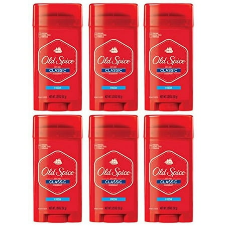 Old Spice Classic Fresh Deodorant 3.25 oz (Pack of 6)