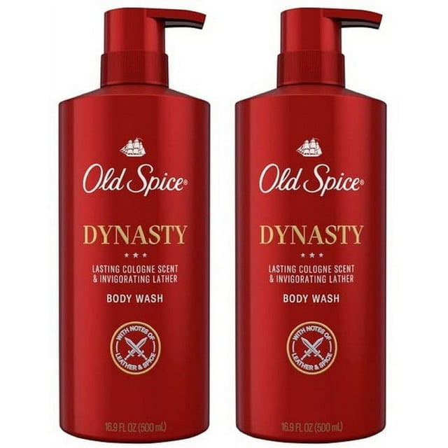 Old Spice Clean and Refreshing Body Wash for Men, Dynasty Cologne Scent, 16.9 Fl Oz each Pack of