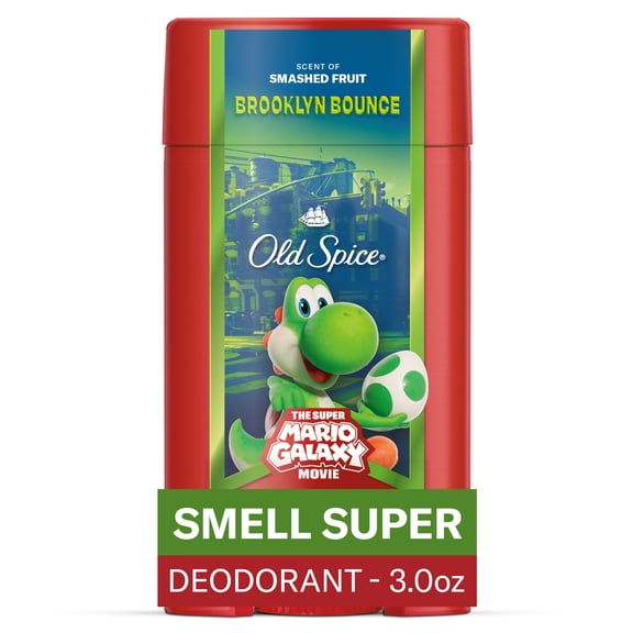 Old Spice Mens Deodorant Aluminum Free, Brooklyn Bounce, Scent of Smashed Fruit, Old Spice x The Super Mario Galaxy Movie, 3.0 oz